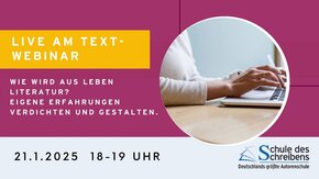 Ankündigung Live am Text 21.1.25